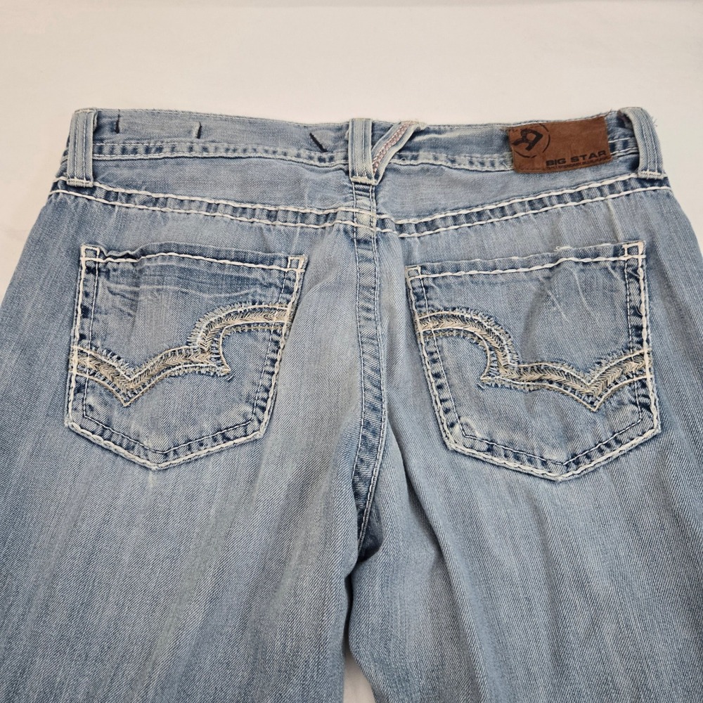 BIG STAR Pioneer Boot‎ Jeans Men 36 R 100% Cotton Distressed Denim Y2K Thrashed - Picture 11 of 12